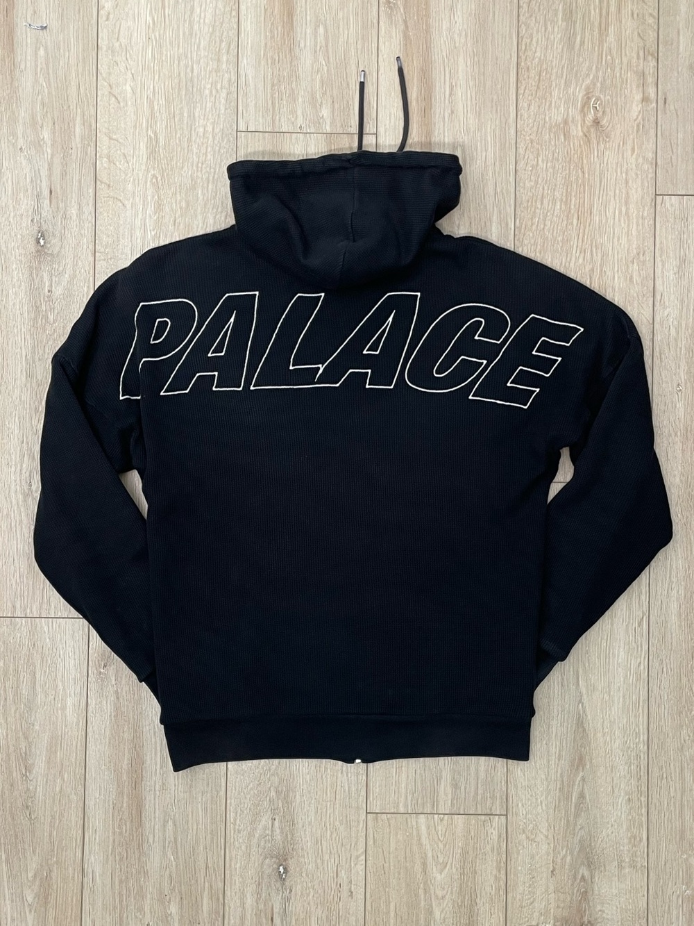 Palace Skateboards Waffle Zip Hood, Black, FW16